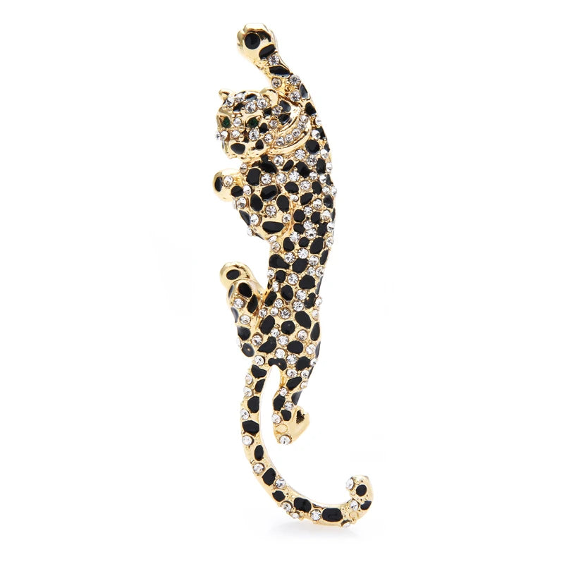 Big Climbing Leopard Brooch Pins For Women