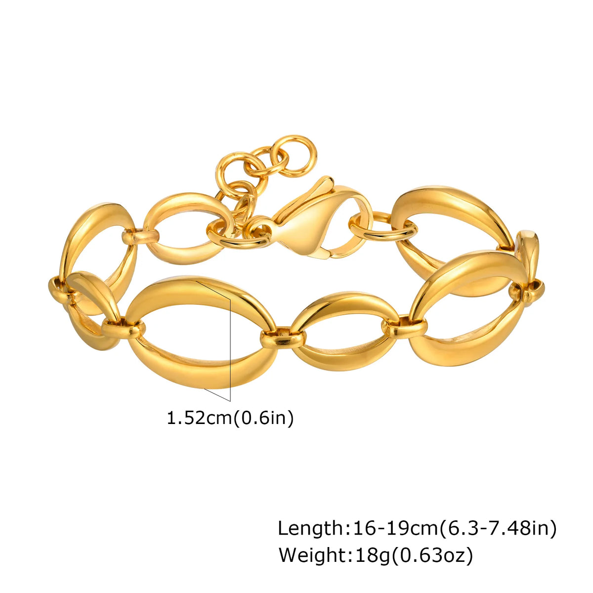 Minimalist Stackable Chain Bracelet – 18K Gold Plated