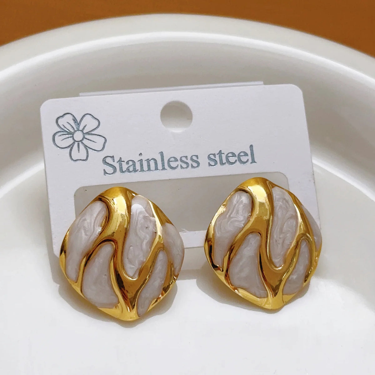 VALMS Retro Dome Stud Earrings – Colorful Enamel