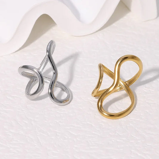 Minimal Gold Stainless Steel Statement Ring