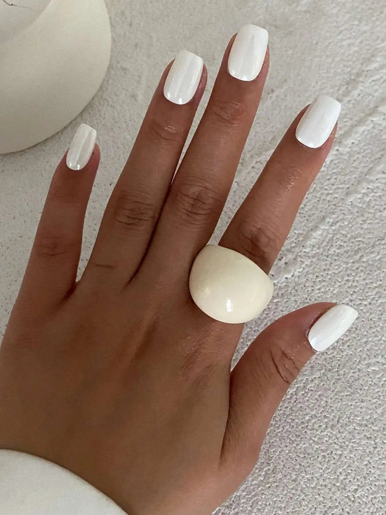 Boho Geometric Smooth Plastic Finger ring for woman