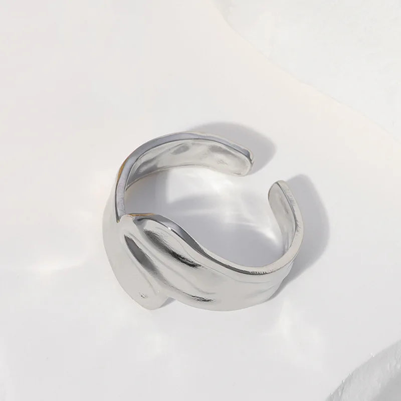 Stainless Steel Ring Waterproof Daily Simple Stylish Golden Rings
