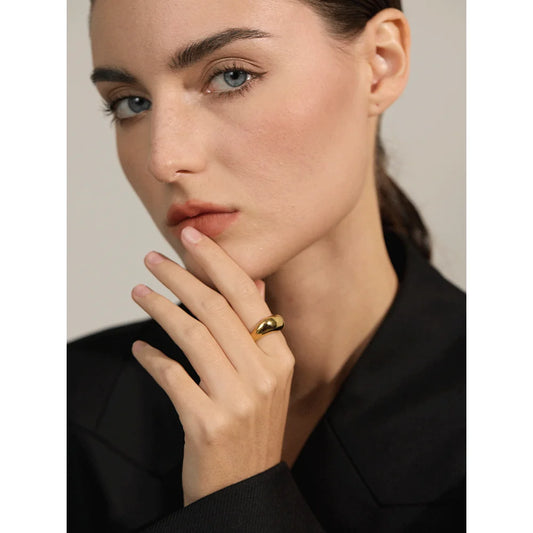 Stainless Steel Metal Geometric Ring