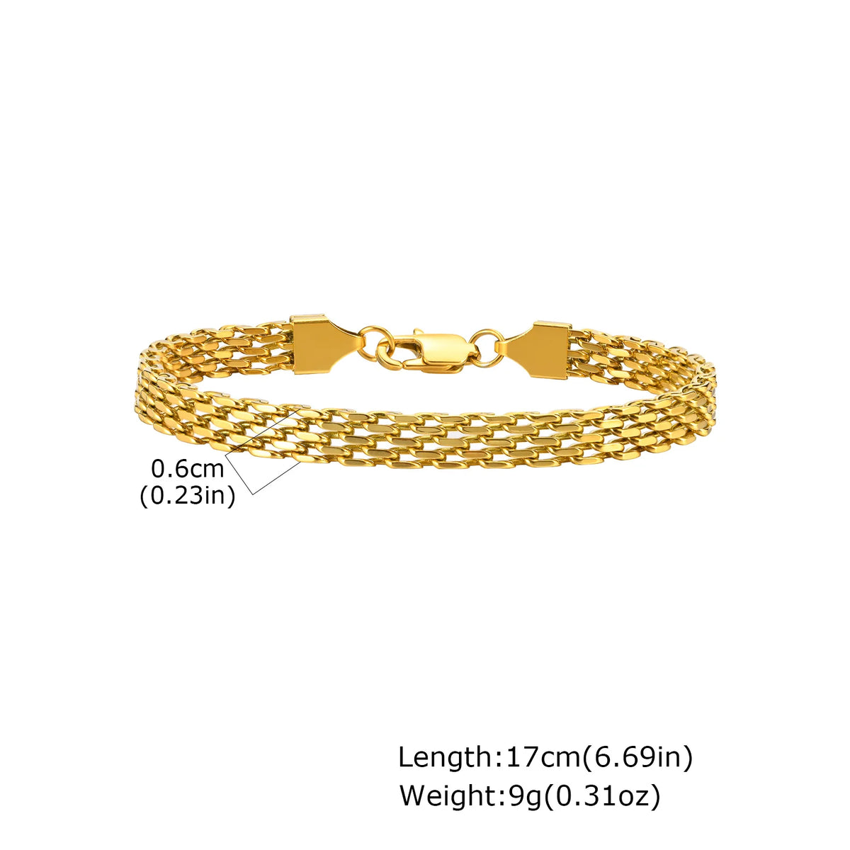 Minimalist Stackable Chain Bracelet – 18K Gold Plated