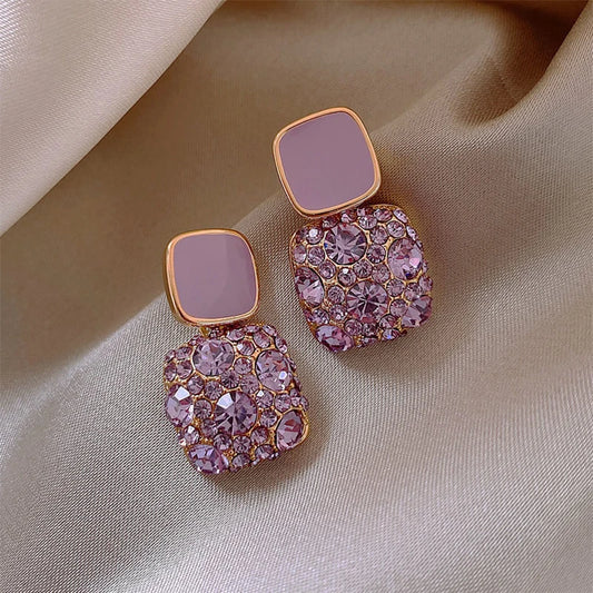 English and Persian for your purple crystal geometric earrings 💜