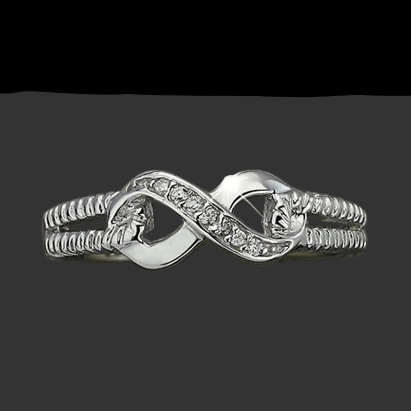 Sweet Bowknot Infinity Love Letter 8 Finger Ring