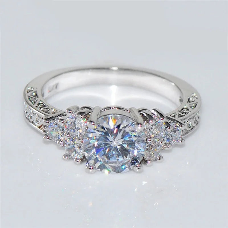 Fashion Silver Color Engagement Rings