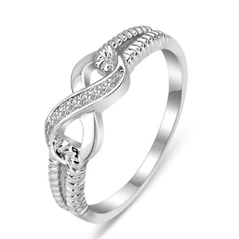Sweet Bowknot Infinity Love Letter 8 Finger Ring