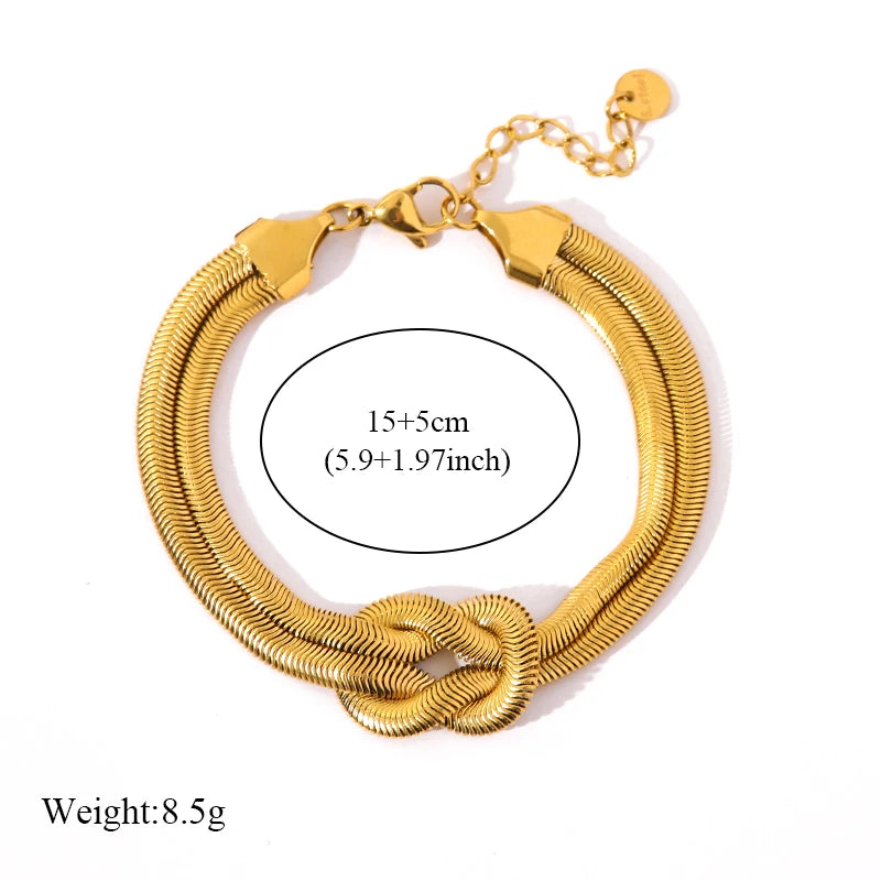 Stainless Steel Gold Color Cuban Chain Bracelet unisex