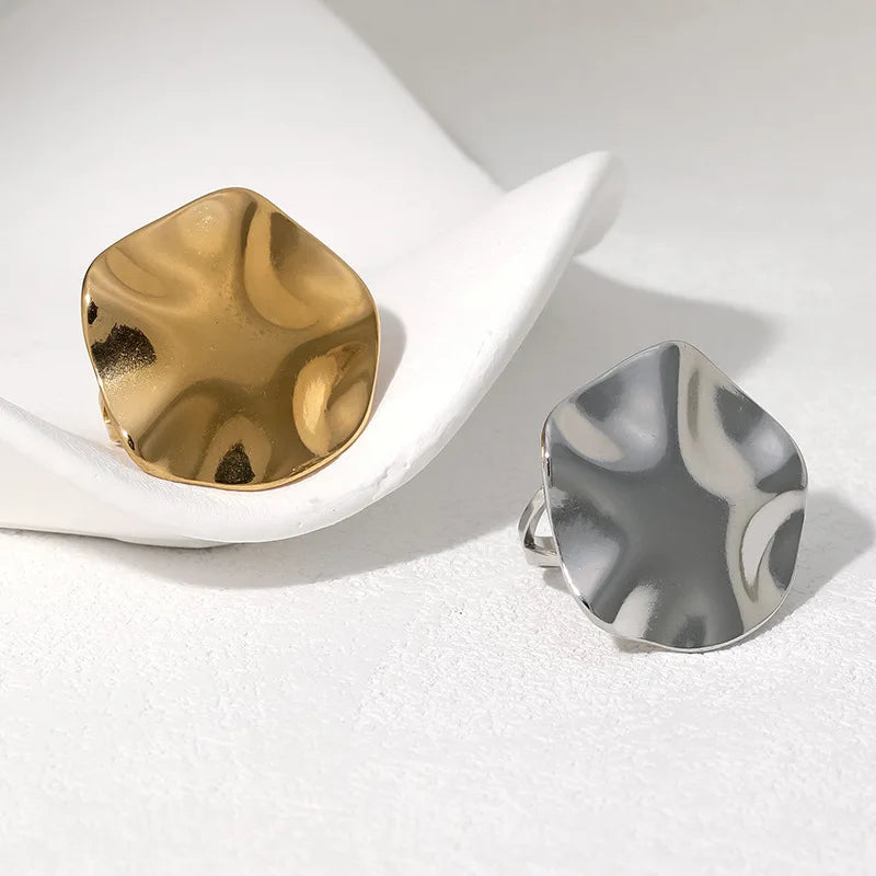 timeless elegance to your style with this Vintage Stainless Steel Pleated Ring