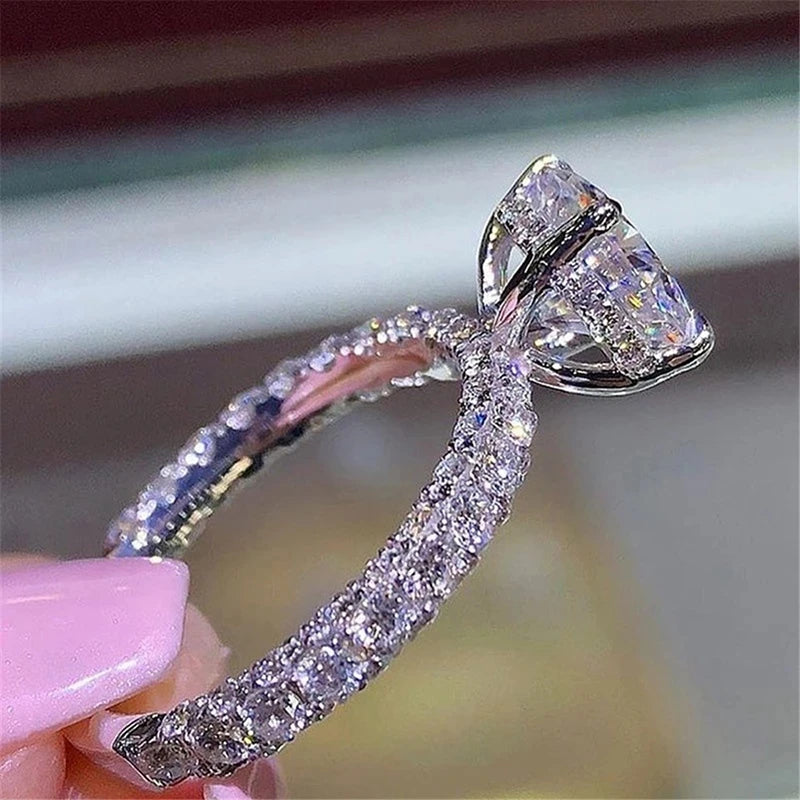 Fashion Silver Color Engagement Rings