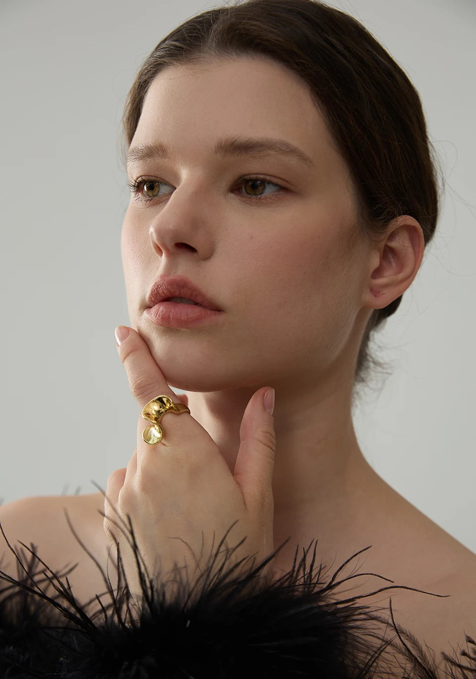 Irregular Minimalist Gold Ring – Waterproof Stainless Steel