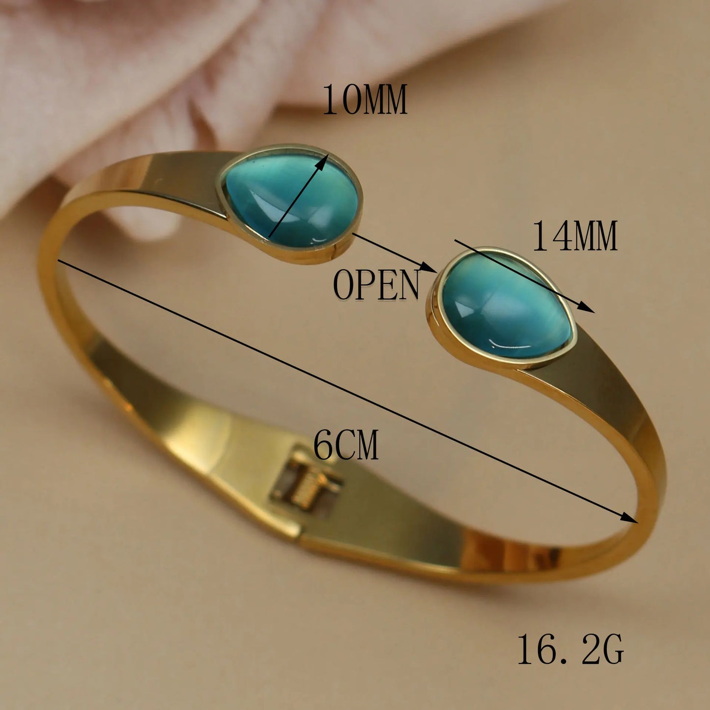 Fashion New Opal, Crystal 2-in-1 Stainless Steel Bracelet