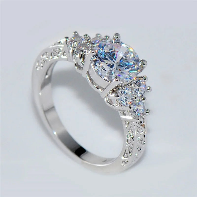 Fashion Silver Color Engagement Rings