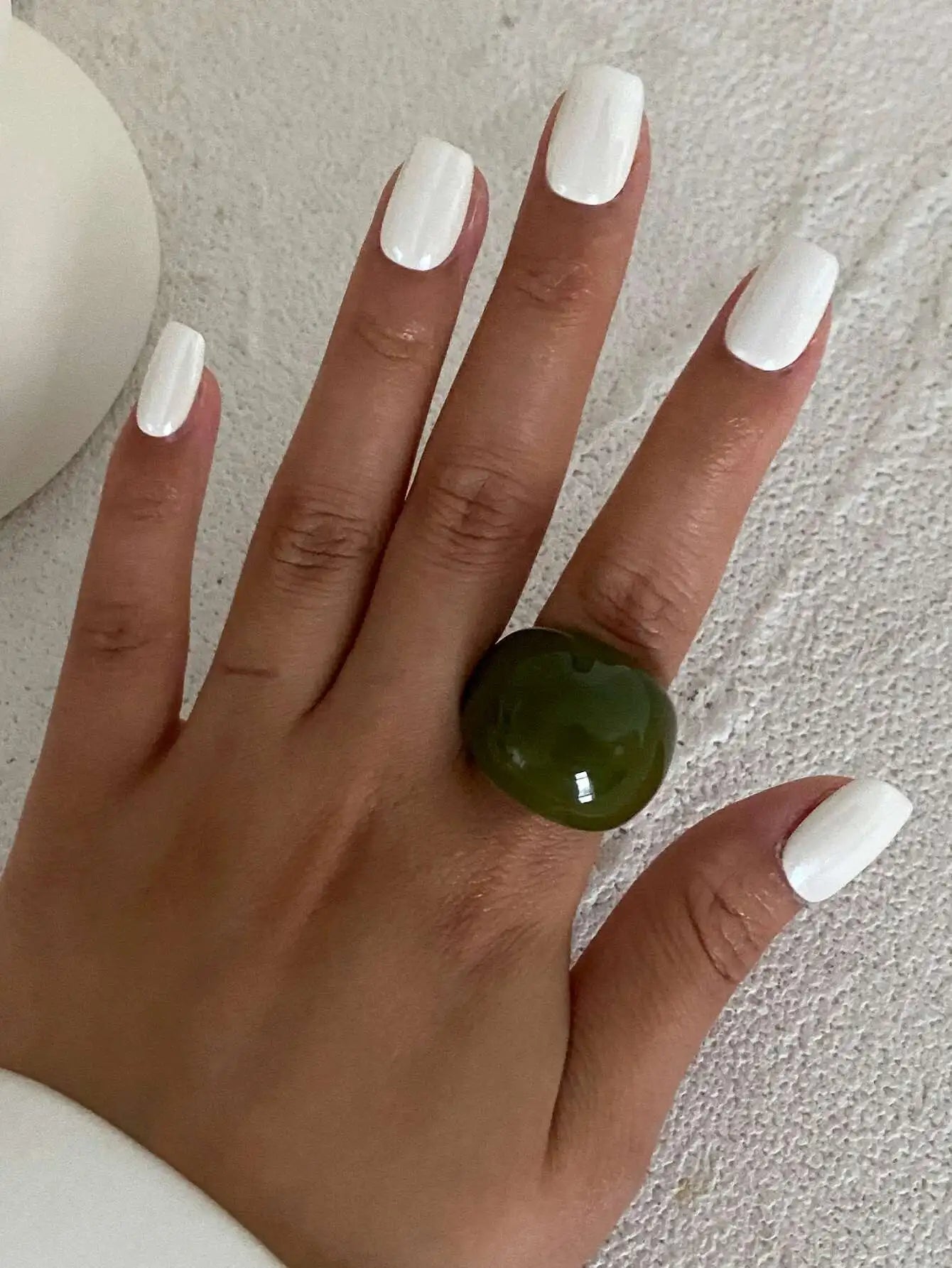 Boho Geometric Smooth Plastic Finger ring for woman