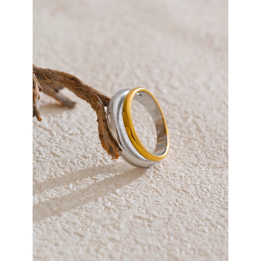 Statement Stainless ring  Steel Metal