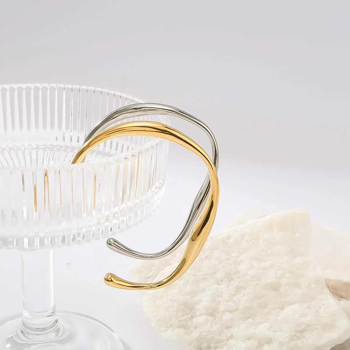 Stainless Steel Wrist Opening Bracelet Bangle