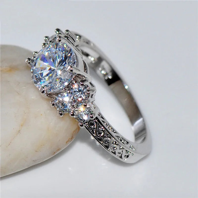 Fashion Silver Color Engagement Rings