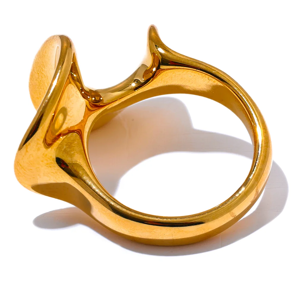 Irregular Minimalist Gold Ring – Waterproof Stainless Steel