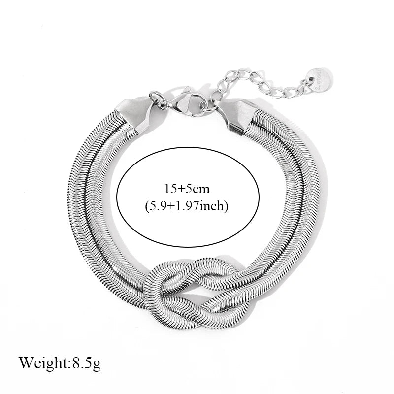 Stainless Steel Gold Color Cuban Chain Bracelet unisex