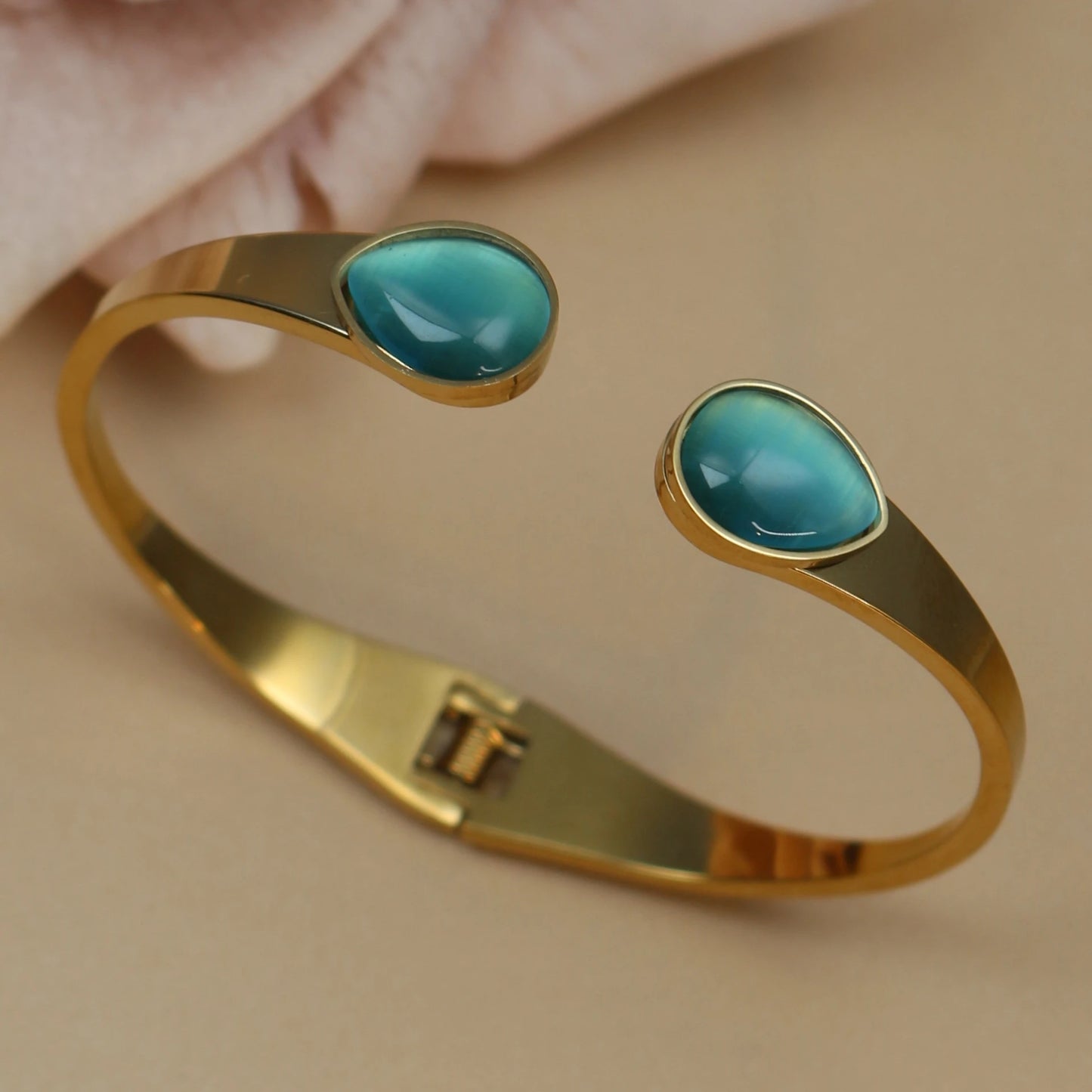 Fashion New Opal, Crystal 2-in-1 Stainless Steel Bracelet