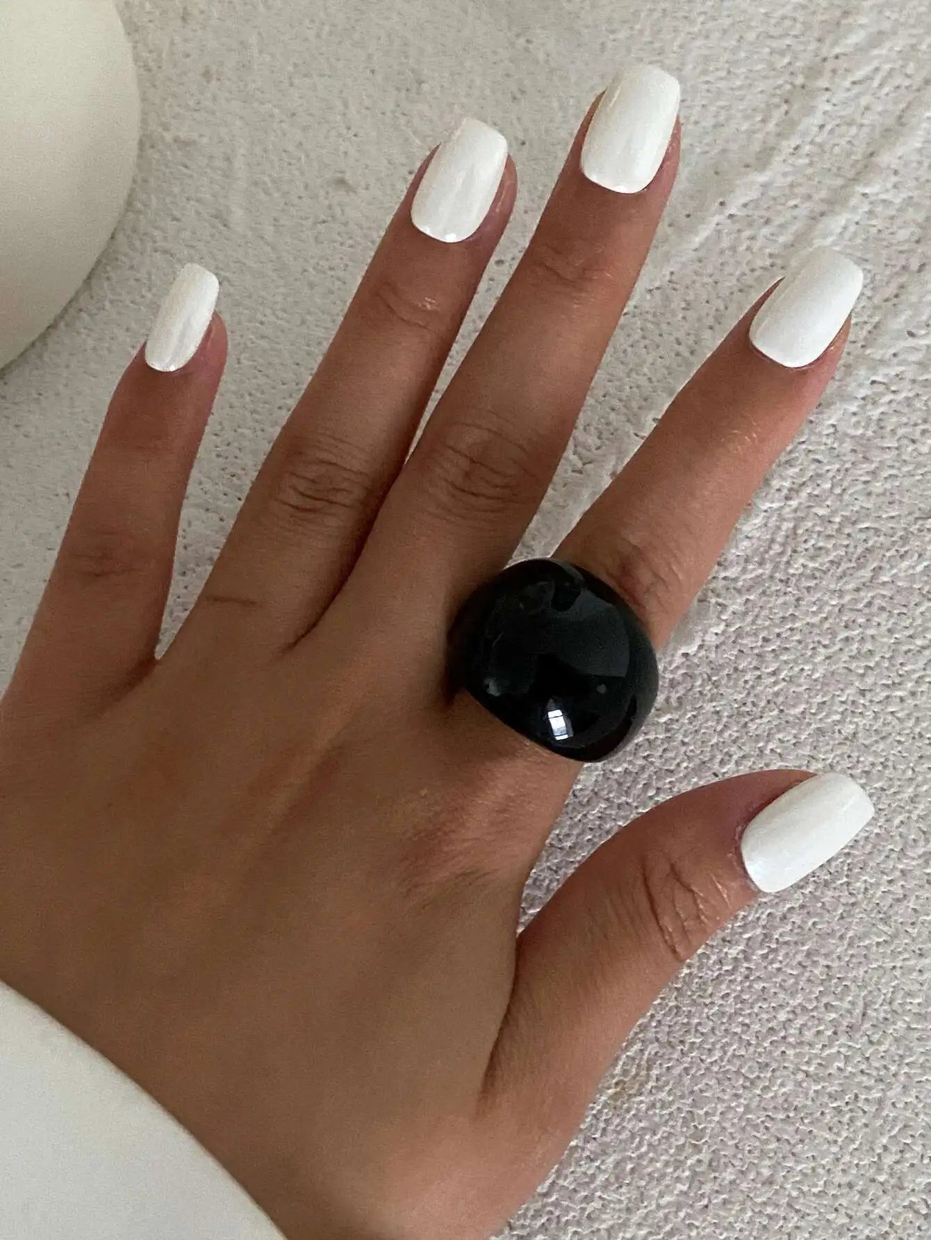 Boho Geometric Smooth Plastic Finger ring for woman