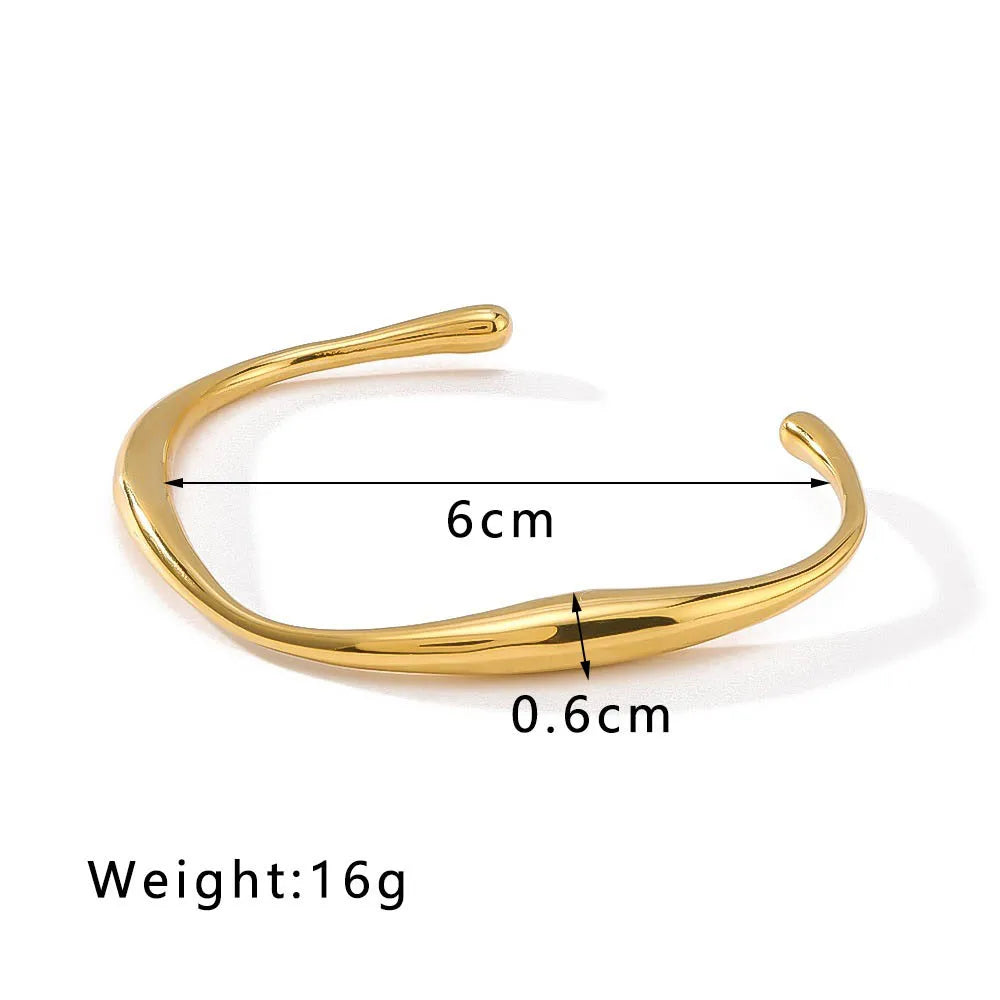 Stainless Steel Wrist Opening Bracelet Bangle