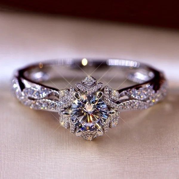 Fashion Silver Color Engagement Rings