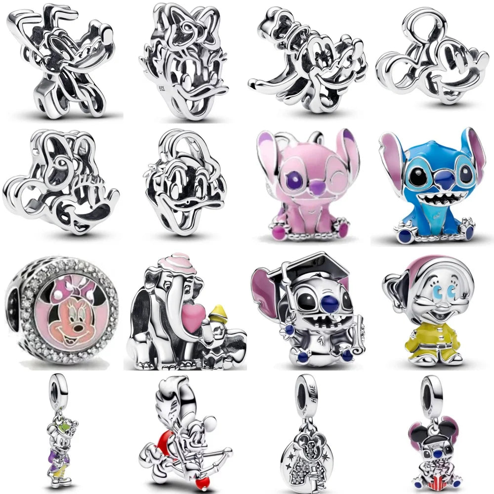 Cute round zircon screw beads. animal charm