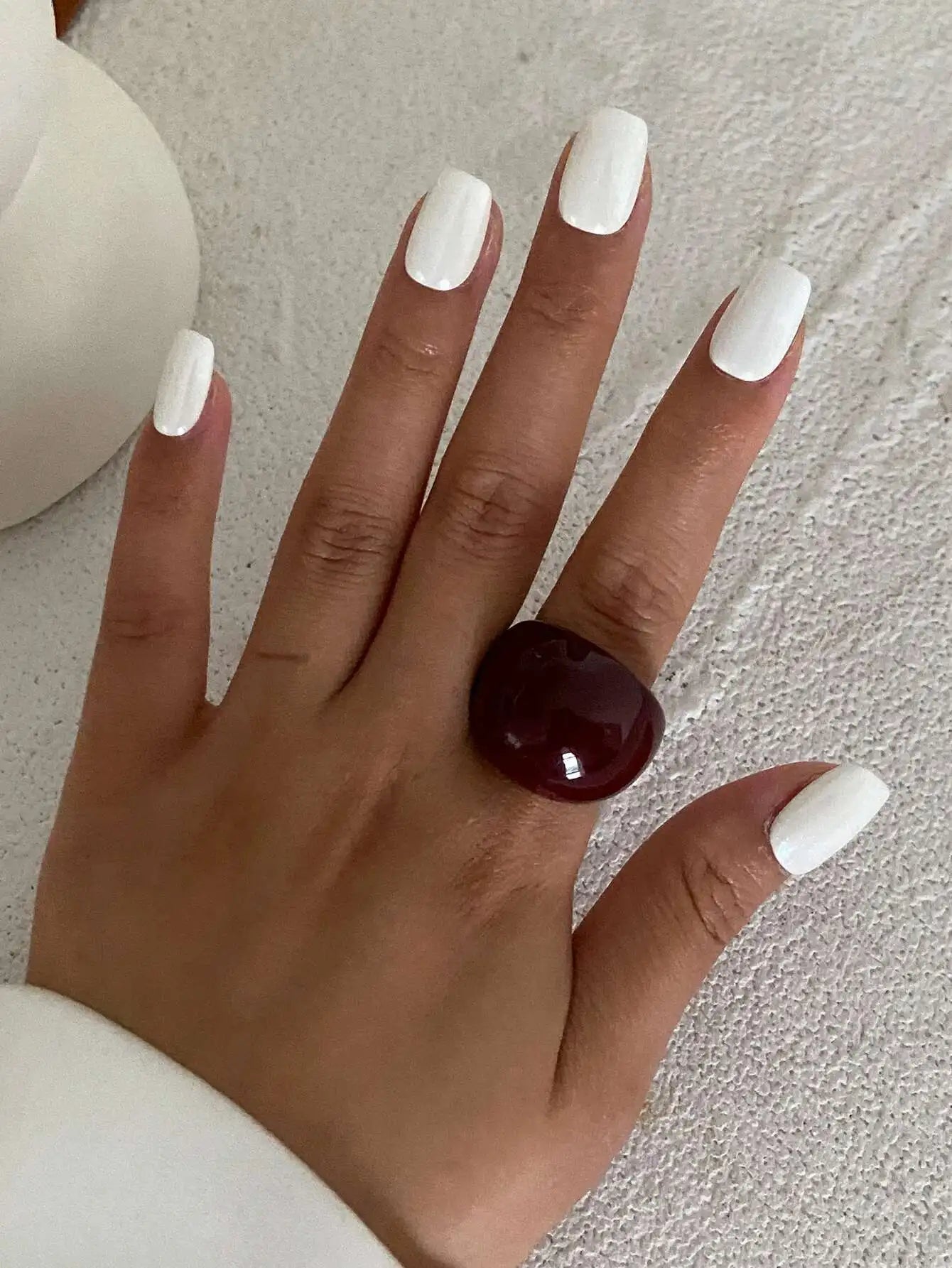 Boho Geometric Smooth Plastic Finger ring for woman