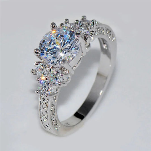 Fashion Silver Color Engagement Rings
