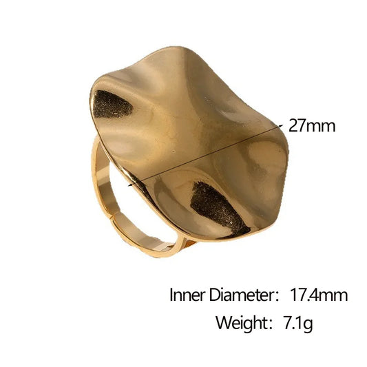 Vintage Stainless Steel Pleated Ring