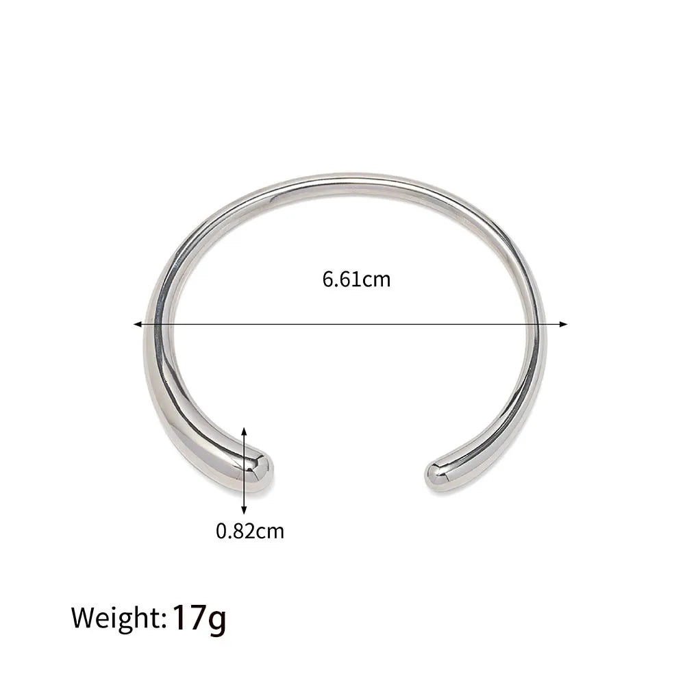 Stainless Steel Wrist Opening Bracelet Bangle