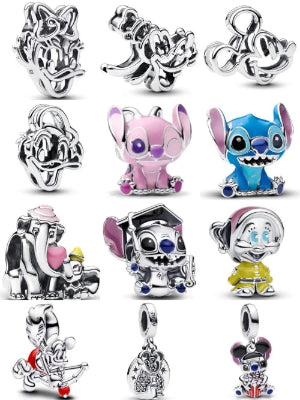 Cute round zircon screw beads. animal charm