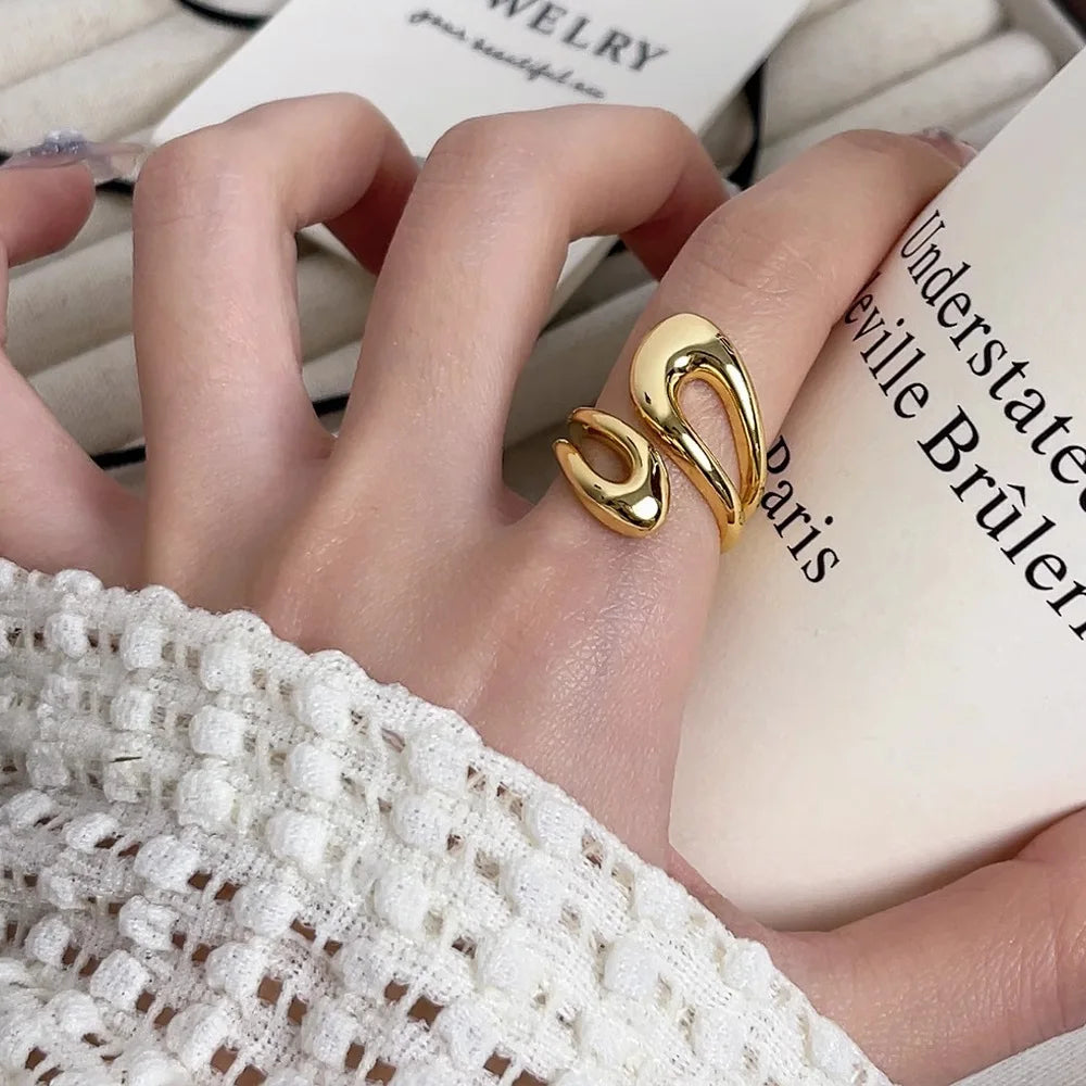 New Adjustable Colorful Drip Glaze Ring Women Fashion